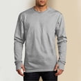 thumbnail image 2 of fatyb Mens Long Sleeve Shirts Crewneck Casual Lightweight Athletic Hiking Running Tee Tops with Thumb Holes, 2 of 6