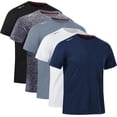 thumbnail image 1 of De 3 or 5 Camisas para Correr De Entrenamiento para Hombres,Camisetas De Secado Rápido con Cuello Redondo,Adecuado para Ejercicios De Fitness., 1 of 18