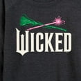 thumbnail image 3 of Wicked: Part 2 -  Wand And Broomstick Logo - Women's French Terry Long Sleeve Pullover, 3 of 5