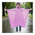 thumbnail image 2 of Boys Rain Coat Light Waterproof Girls Rain Jacket Reusable Kids Ponchos with Hood Girls Rain Jacket Size 5-10 Years, 2 of 5