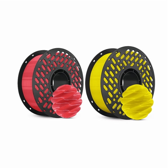 Cailab PETG 3D Printer Filament Combo Pack, 2 Rolls (2 × 1KG), 1.75mm, FDM Compatible,Red&Yellow