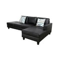 thumbnail image 4 of Hommoo L-Shaped Sectional Couch, Living Room Furniture Suitable for Small Space,Black(No Ottoman), 4 of 7