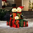 thumbnail image 5 of LuxenHome Snowman Family with Joy Greeting Holiday Decoration with Lights for Indoor and Outdoor, 5 of 10
