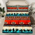 thumbnail image 2 of Castle Fairy Female Men Women Western Cowboy Twin Sheet Sets 3pcs,Tribal Aztec Twin Fitted Sheet Microfiber,Lodge Cabin Breathable Flat Sheet,Luxury Bedroom Decor, 2 of 7