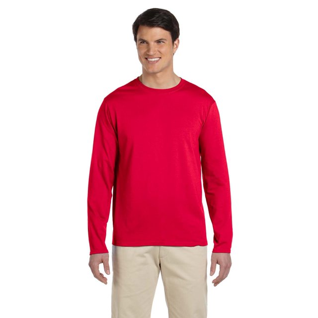 Gildan T-Shirt à Manches Longues 45 oz pour Adulte Softstyle - Rouge Cerise - 2TG