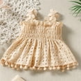 thumbnail image 5 of Dpytoraw Infant Girls Sleeveless Bowknot Lace Ruffles Tops Shorts Romper Bodysuit Outfits Spring floral girls matching sets Size Yellow 18-24 Months, 5 of 5