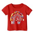 thumbnail image 2 of T-shirts Garçons Été Décontracté Imprimé Col Rond Manches Courtes T-Shirt Ample Rouge 3-4 Ans, 2 of 3