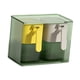 thumbnail image 2 of Juego de caja de condimentos con cuchara y mango, recipiente transparente para almacenar especias, tarro de sal 2 rejillas, 2 of 9