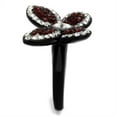 thumbnail image 4 of Luxe Jewelry Designs Women's Stainless Steel Butterfly Ring with Siam and Clear Top Grade Crystals -, 4 of 4