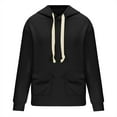 thumbnail image 5 of Holiday Deals! Ohufall Hoodies for Women, Sweatshirt for Women Versatile Solid Color Long Sleeved Round Neck Pocket Temperament Tops Clearance, 5 of 8