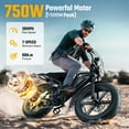 thumbnail image 5 of TST Electric Bike for Adults, 750W Peak 1500W Motor, 20"x4" Fat Tire, E Mountain Bike, 48V/15AH UL2849, 5 of 8