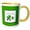 Yellow/White, variant on 3drose, Hat Shillelagh Clover, 15oz Two-tone Black Mug