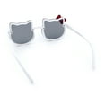 thumbnail image 7 of Kids Size Girls Cute Bow Tie Kitty Ear Rimless Plastic Sunglasses White - Black, 7 of 7