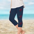 thumbnail image 2 of Ugoldhm Girls Capris 4th Of July Print Sport Pant Slim Yoga Summer Casual Fashion Cropped Leggings Size 2-13, 2 of 8