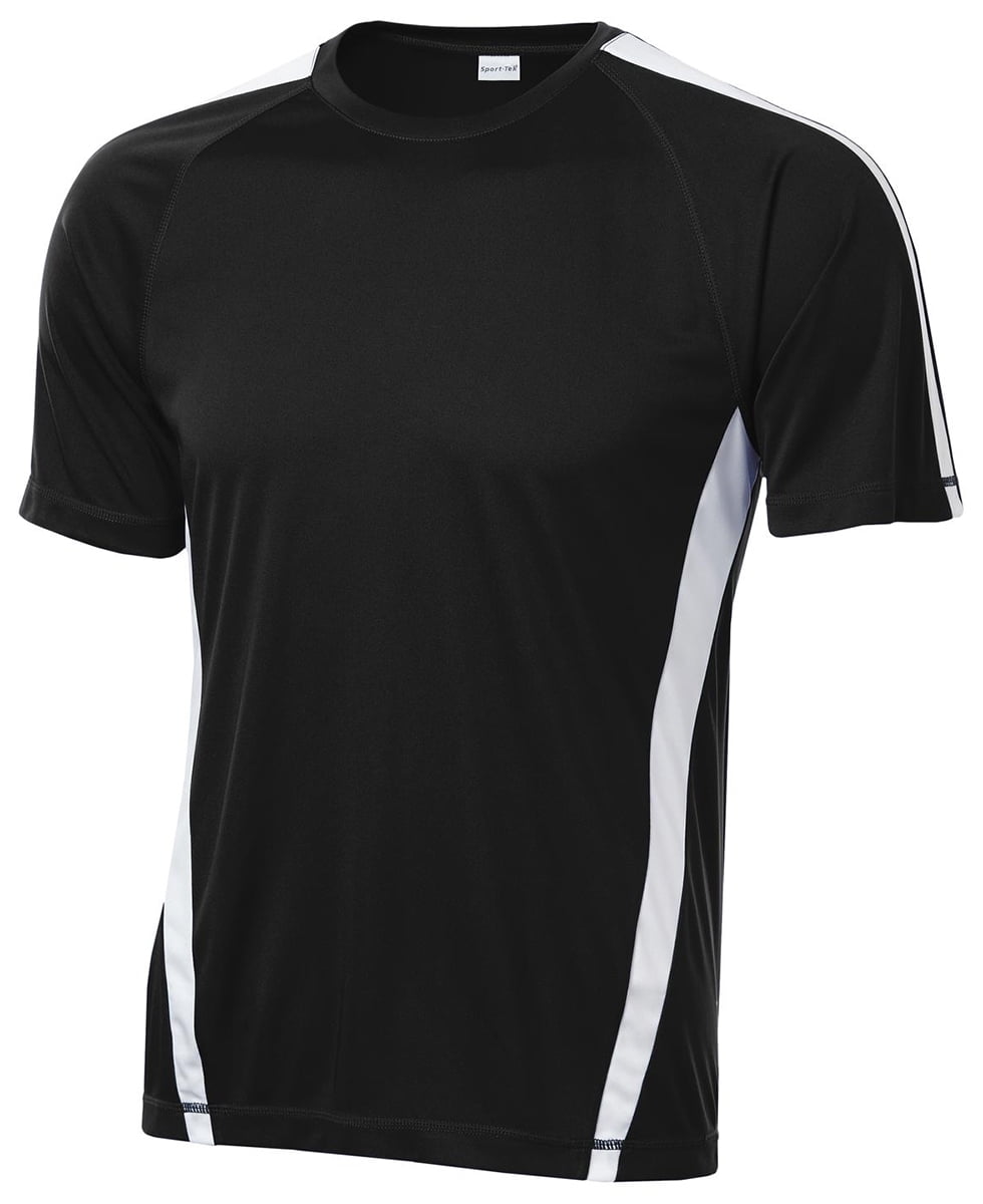 Sport-Tek Men's Colorblock Competitor T-Shirt_Black/White_Large ...
