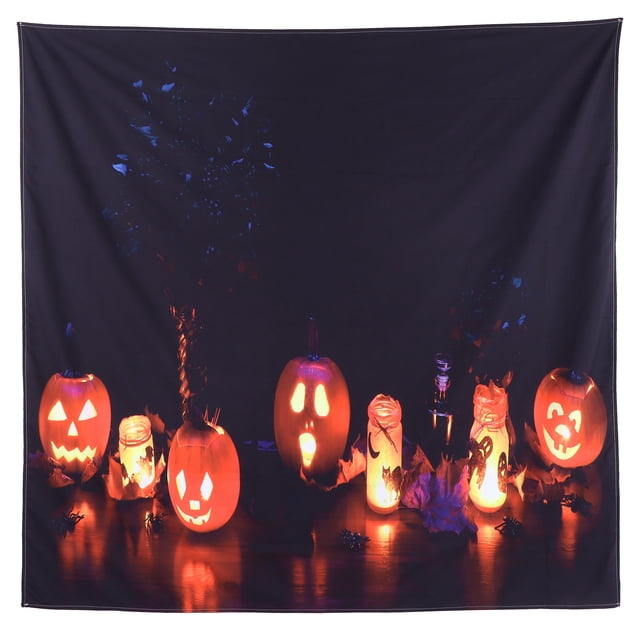 Tapiz de Halloween decorativo para colgar en la pared, para dormitorio, sala de estar, oficina, festival, 230 x 180 cm (90,6 x 70,9 pulgadas)