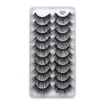 thumbnail image 1 of Pestañas postizas de visón sintético, paquete de 10 pares, pestañas 8D dramáticas, estilo ojo de gato con volumen, paquete múltiple de pestañas de visón, 1 of 4