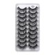 thumbnail image 1 of Pestañas postizas de visón sintético, paquete de 10 pares, pestañas 8D dramáticas, estilo ojo de gato con volumen, paquete múltiple de pestañas de visón, 1 of 4