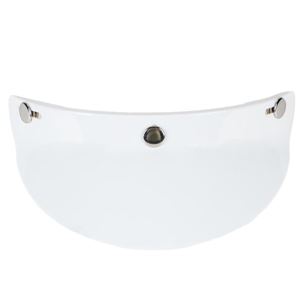 Visera para casco de motocicleta universal con 3 cierres a presión, 15 cm x 5 cm Blanco2