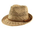 thumbnail image 4 of Unisex Hollow‑Woven Straw Fedora Hat Braided Leather Band Summer Travel Wide‑Brim Sun Hat Men Women Couple Outdoor Beach Panama Headwear, 4 of 8