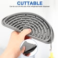 thumbnail image 4 of Atrapa Goteo Semi-Circular para Refrigerador Uxcell - Colector de Goteo de Silicona Antideslizante para Derrames de Agua en el Refrigerador con Drenaje Rectangular Grande, Gris, 4 of 7