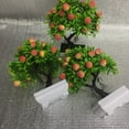 thumbnail image 7 of Lohuatrd Fresh-keeping Natural Plastic Artificial Bonsai Realistic Fake Peach Tree with Pot Home Decor, 7 of 7