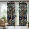 thumbnail image 3 of Outdoor Curtains for Patio Waterproof, Tree Floral Windproof Pravicy Outside Porch Blackout Curtain, Boho Vintage Country Botanical Patterns Sun Blocking Grommets Curtains for Cabana Gazebo 54"x108", 3 of 9