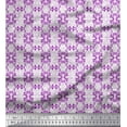 thumbnail image 1 of Soimoi Purple Rayon Fabric Filigree Damask Print Sewing Fabric Yard 56 Inch Wide, 1 of 3