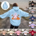 thumbnail image 4 of Godom Womens Floral Hoodies Sweatshirts Casual Long Sleeve Loose Fit Drawstring Hooded Pullover, 4 of 7