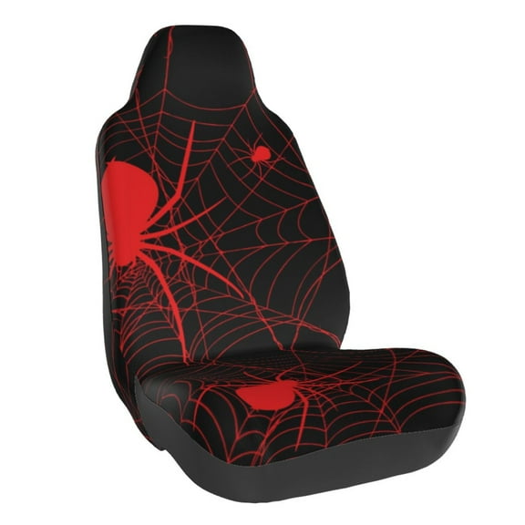 Fuzoiu Red Spider On The Web Print Elastic Car Seat Covers, Seat Cover Protector,Universal Fit Interior Covers for Most Cars,Washable Seat Cover Non Slip for SUV,Sedan,Van