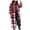 Red, variant on IROINNID Women's Woolen Coat Notch Lapel Plaid Long Sleeve Casual Autumn And Winter Plaid Suit Cardigan Woolen Coat Tops Jackets Windbreaker Outerwear With Pocket, Red