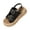 Black, variant on Women's Sandals Comfort Slides with Arch Support Non-Slip Lightweight Breathable Foam Slip-on Flat Beach Sandals with Adjustable Buckle Walking Shoes Black 6.5 Wide