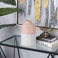 thumbnail image 2 of DecMode 6"W, 9.75"H Stoneware Modern Vase, Pink, 1 - Piece, 2 of 7