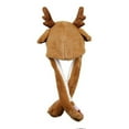 thumbnail image 3 of Reindeers Hat Ear Moving Jumping Hat Plush Luminous Hat For Kids, 3 of 6