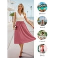 thumbnail image 6 of Gleelist Womens Midi Skirts with Pockets A-Line Casual High Waist Elastic Western Flowy Skirts for Women S-XXL, 6 of 6