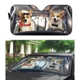 thumbnail image 4 of 3D Corgi Couple Auto Sunshade Windshield Heat Protector For Car Interior, 4 of 6