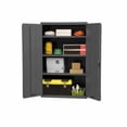 thumbnail image 2 of Durham 3502-95 14 Gauge Flush Door Style Lockable Shelf Cabinet with 3 Adjustable Shelves, Gray - 48 in., 2 of 2