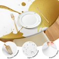 thumbnail image 4 of Gold Splash Marble Pattern Round Fitted Tablecloth with Elastic Edge,Dining Table Cover Waterproof,Outdoor Round Tablecloth for Camping,Dining,Indoor and Outdoor, 4 of 7