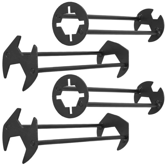 4Pcs Basin Wrench Set Metal Sink Wrench Tool Universal Faucet Wrench Hand Tool Plumbing Wrench Tool Basin Spanner Bathroom Sink Spanner for Bathroom Tight Spaces