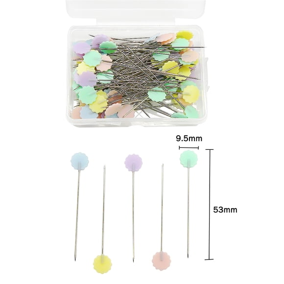 Multicolor Straight Pin Sewing Quilting Neddle DIY Sewing Needles Plastic Straight Quilting Pins Flat Head Pins