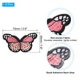 thumbnail image 2 of Uxcell 10 Pcs Butterfly Iron on Patch Sew on Decorative Patch, 2.9"Lx1.8"W, Red Pink, 2 of 6