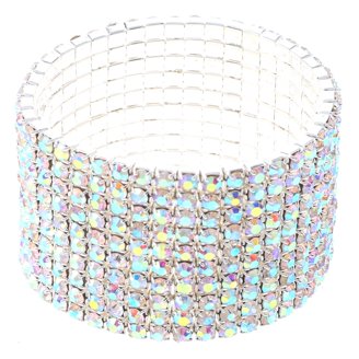 Lavencious 5 Row Rhinestone Stretch Bracelet - Bridal, Evening Party Bangle For Women, Multiple Colors