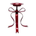 thumbnail image 5 of Christmas Candle Holder, Iron Oversized Ribbon Knot Candle Display for Dining Table Mantel and Entryway, Red, 7.48 X 7.48 X 9.05 in, 5 of 6