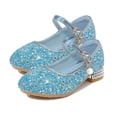 thumbnail image 1 of Crystal Slippers Cinderella Party Wedding Sequined Princess Leather Shoes, 1 of 3