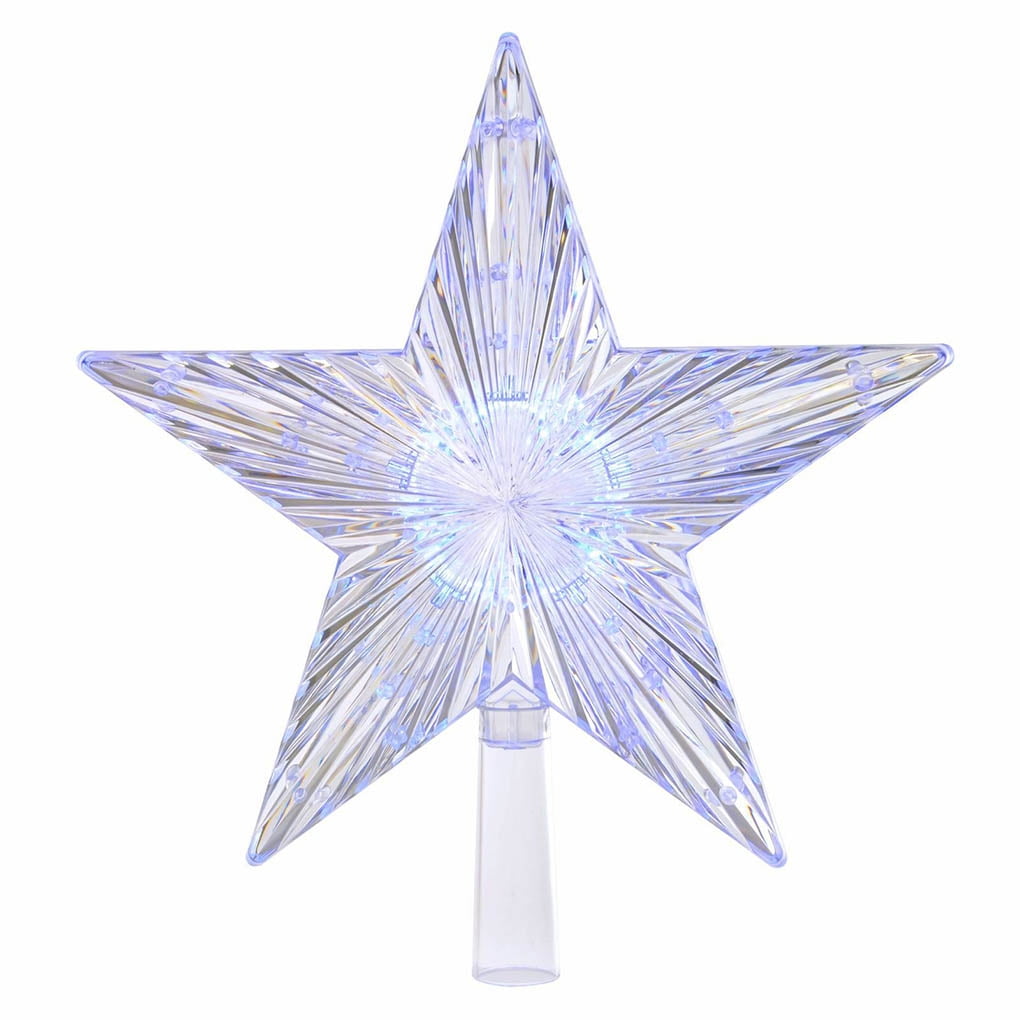 Color Changing LED Light Up Star Christmas Tree Topper Xmas Decoration ...