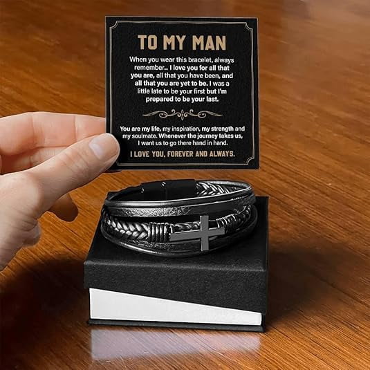 Cross Bracelet for Man, Romantic Gift for Man, Men Cross Bracelet, Cross Bracelet For Men, Men's Bracelet, Men's Bracelets, Birthday Gift For Boyfriend Husband