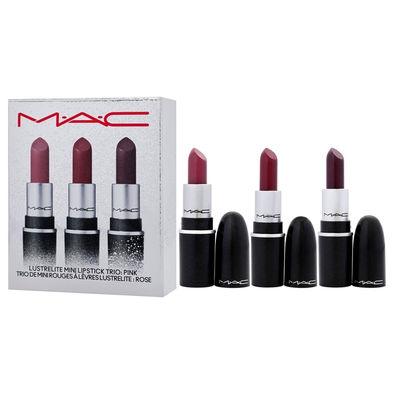 MAC Lustelite Mini Lipstick Trio - Pink, 3 Pc, Long-Wearing, Sheer