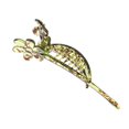 thumbnail image 2 of Clincher de pinza de cabellero de plátano retro, accesorios de pinza de agarre de plástico floral para cabello grueso - 6 colores a elegir Verde, 2 of 9