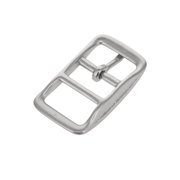 C5384 Nickel Matte, Double Bar Buckle, Solid Brass-LL