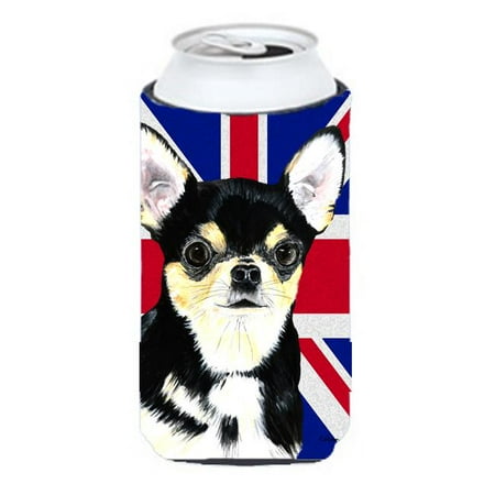 

Chihuahua With English Union Jack British Flag Tall Boy bottle sleeve Hugger - 22 To 24 Oz.